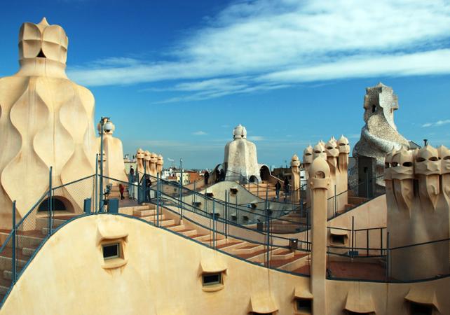 Visitors can see the Sagrada Família from the roof